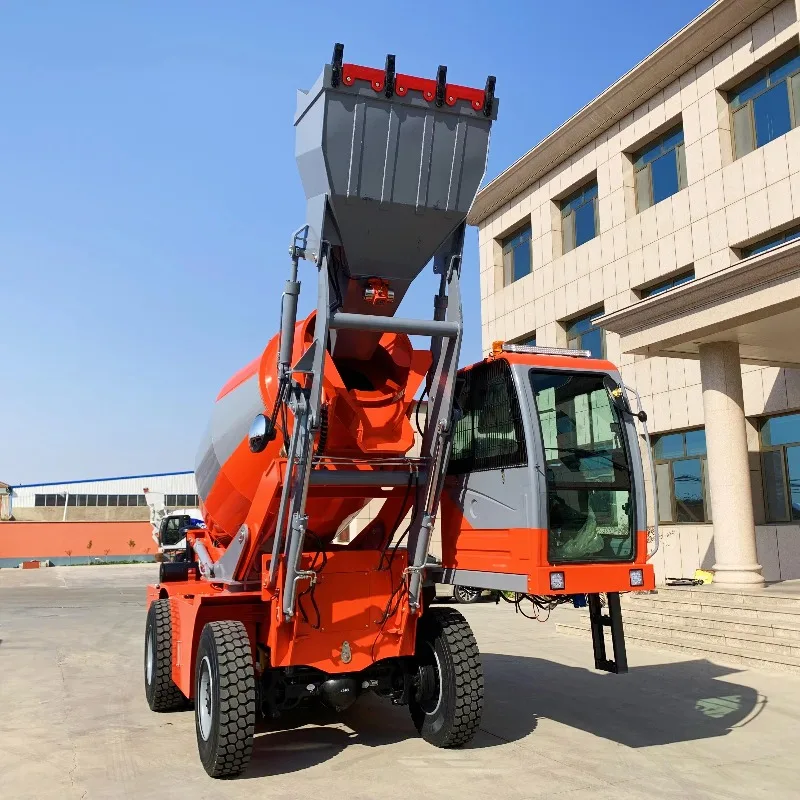 شاحنة مضخة خلاط مثبتة على الخرسانة بسعر المصنع، حاوية مستديرة، شاحنة متكاملة للخلط والضخ #4