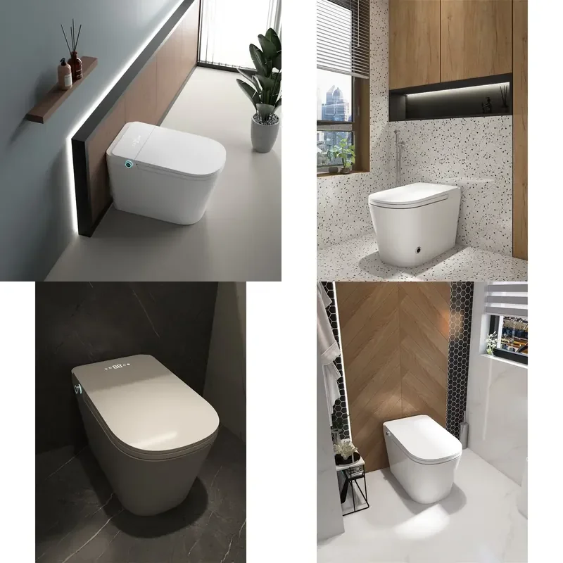 for High  Automatic Electric Bidet Smart Toilet Heated Seat Double Flush  Trap Floor Mounted Remote Control 5 Year Warranty