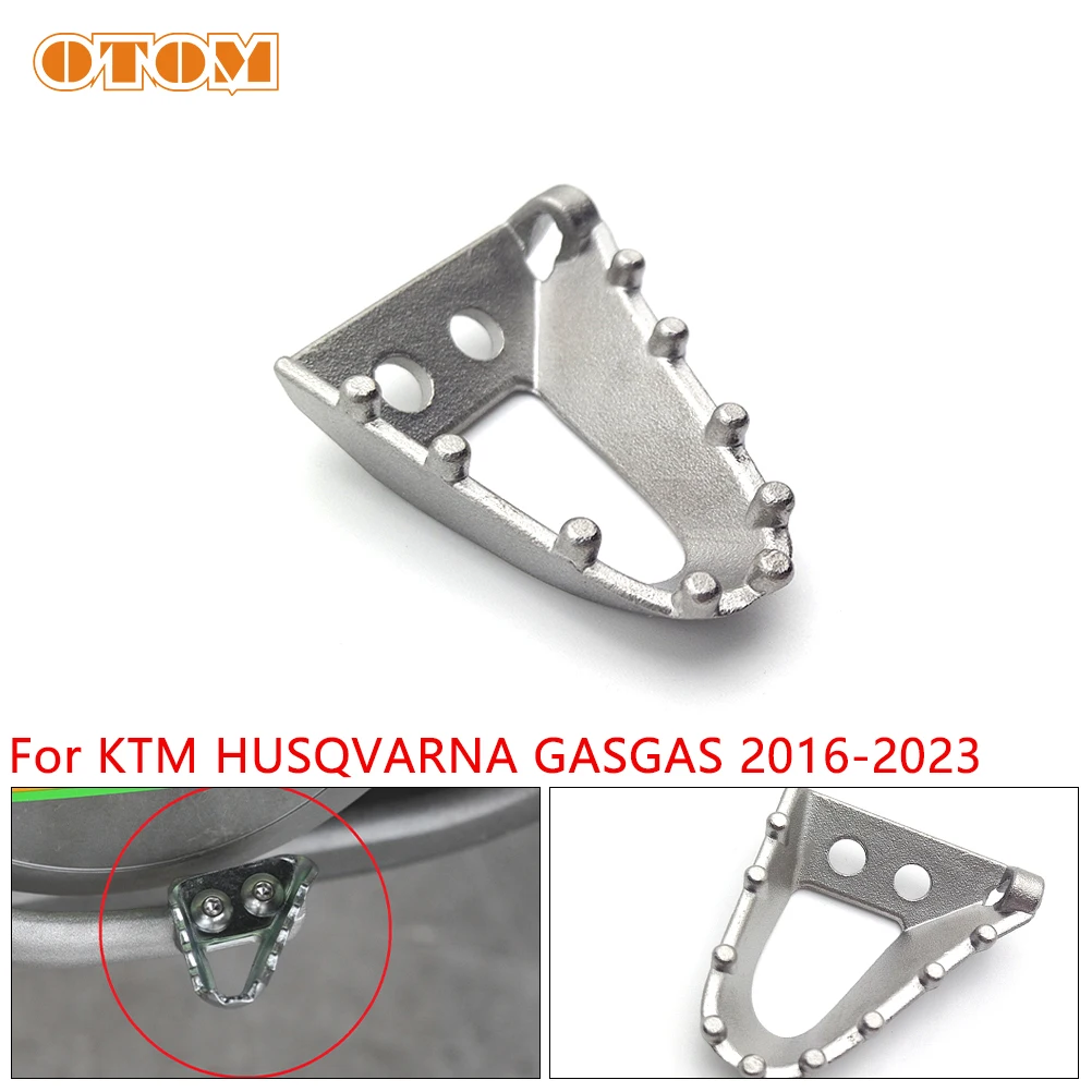 Motorcycle Rear Brake Pedal Step Plate Tip Stainless Steel Increase Foot Brake Lever Peg For KTM HUSQVARNA GASGAS EXC 2016-2023