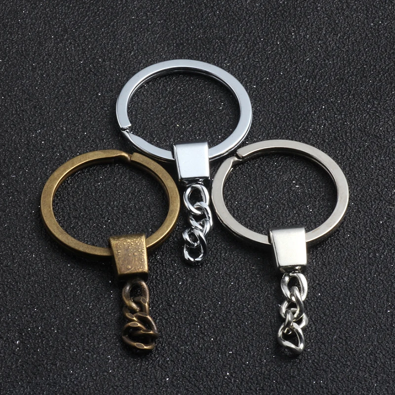 10/50/100pcs Key Chain Key Ring For Jewelry Making Keychain Accessories Long Round Split Keychain Keyrings DIY Wholesale