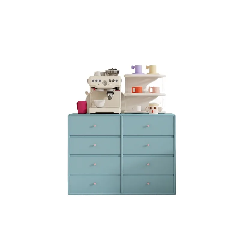 

Blue chest, living room, French cream air cabinet with simple decoration, bedroom storage, household