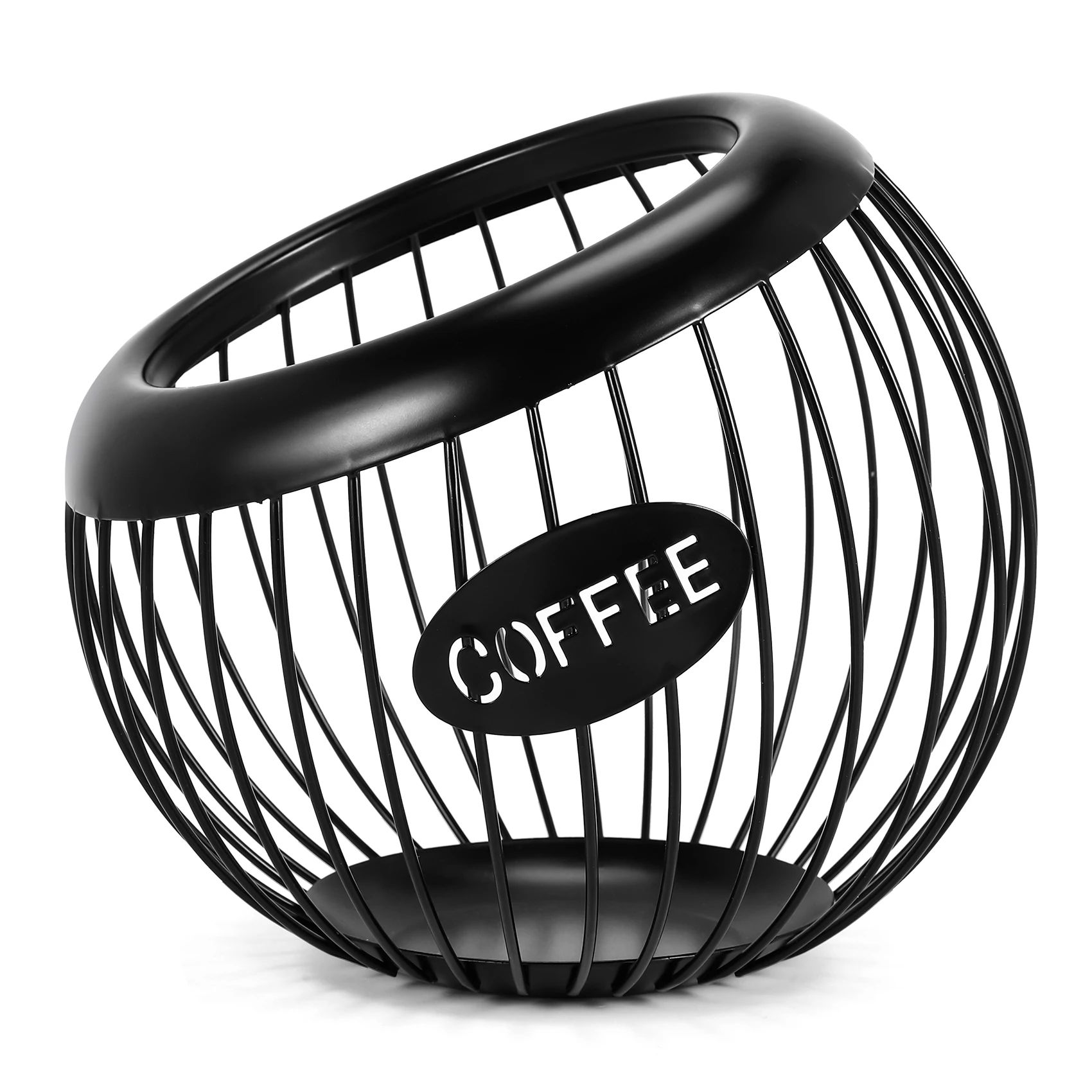 MALL Coffee Pod Holder, Large Capacity K Cup and Espresso Coffee Pod Organizer, Metal Coffee Capsule Storage Basket