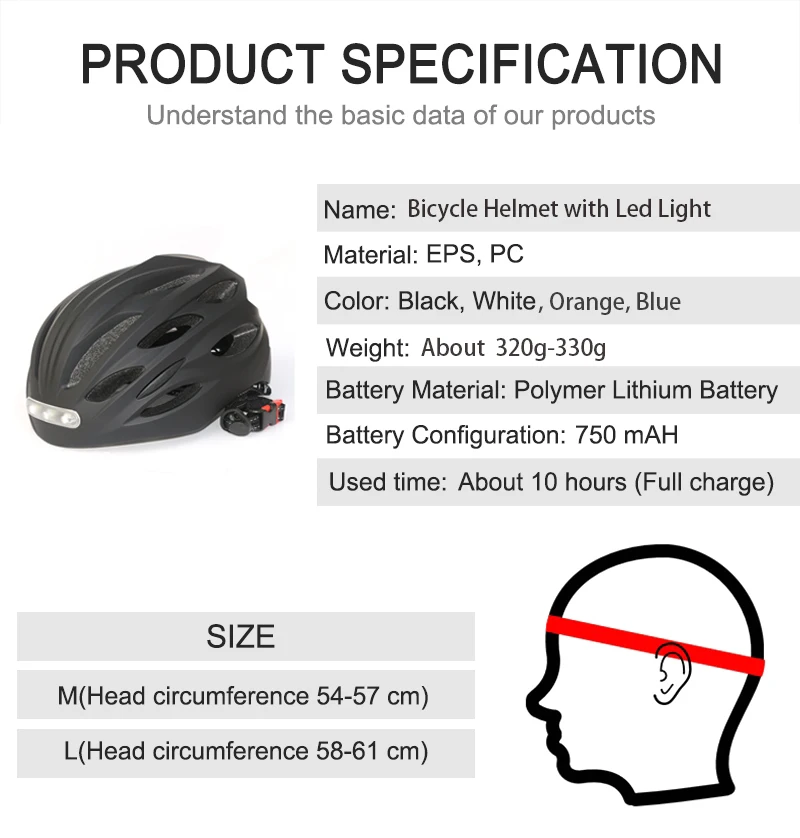 Downhill Beach Off-road LED Electric Scooter Bicycle Bike Helmet For Urban Road Mountain Riding With CE \CPSC Certificate