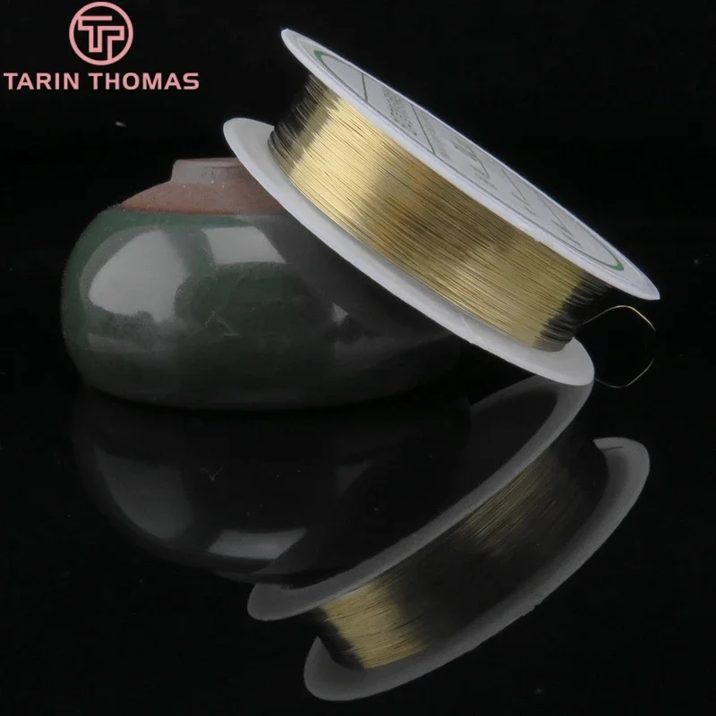 1 Roll 0.2MM 0.3MM 0.4MM 0.5MM 0.6MM Gold Color Can make shape Copper Metal Wire Diy Findings Accessories
