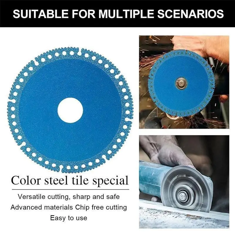 1pc Brazed Diamond Saw Blade For Steel Metal Stone Cast Iron Rebar Aluminum All Purpose Demolition Contractors Cutting Disc 20mm