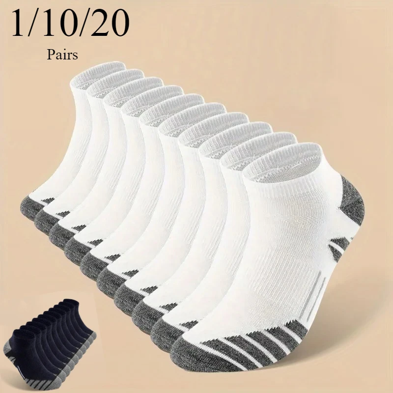 

1/10/20 пар мужских и женских спортивных носков-лодочек, впитывающих пот, дышащие, подходят для всех сезонов, повседневные носки с низким вырезом для бега и фитнеса