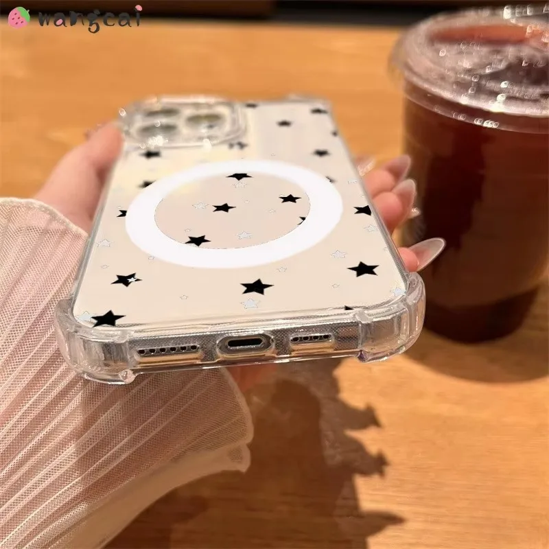 For Samsung Galaxy A41 A40 A31 A21 A20s A20E A30 M10s A11 A10s M01s A01 5G 4G Cute Cool Star Clear Soft Wireless Phone Case