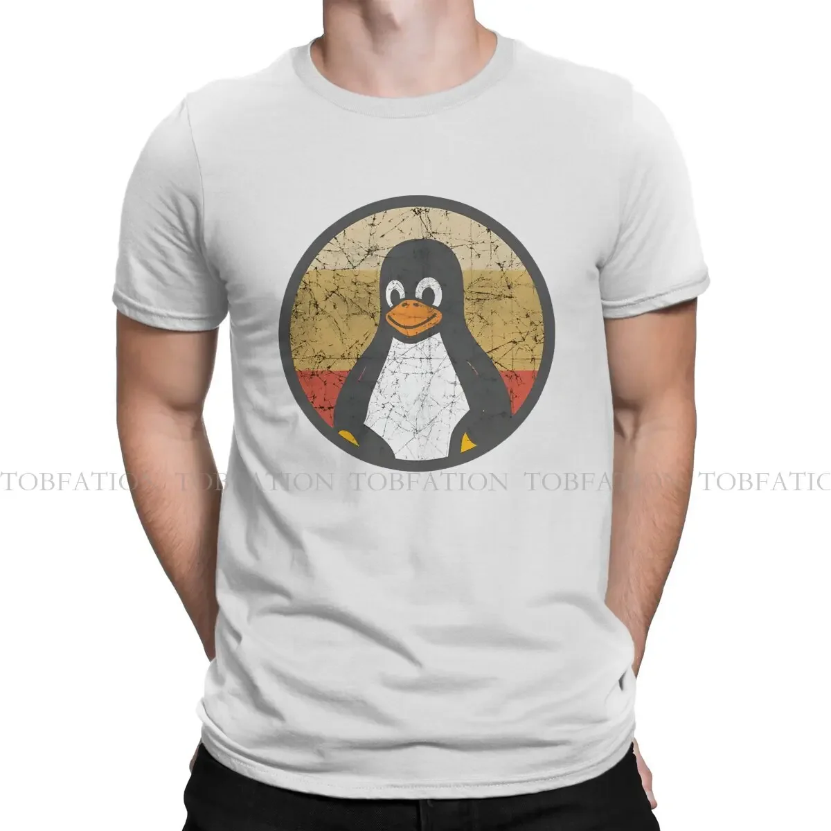 Linux System TShirt for Men Retro Color Basic Leisure 100% Cotton Sweatshirts T Shirt Novelty New Design Loose