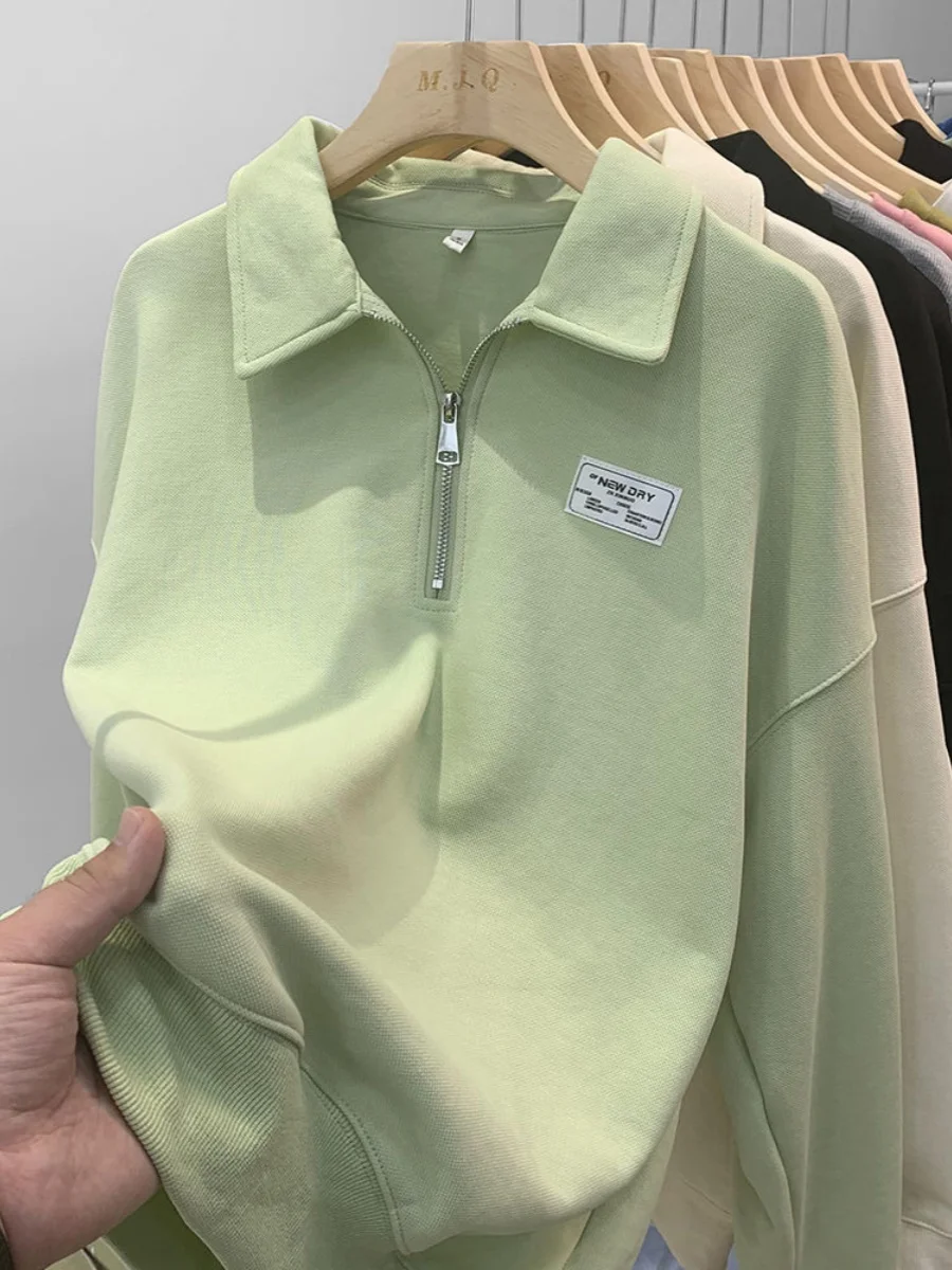 

Свитшот большого размера для женщин, свободный, с длинными рукавами, весенне-осенний, повседневный, универсальный топ для полных женщин весом до 300 фунтов