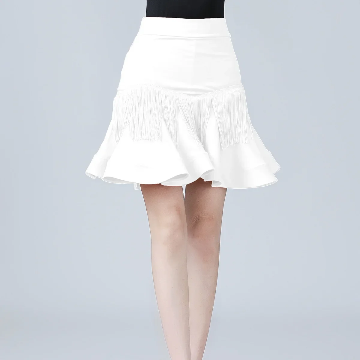 2025 Nieuwe Volwassen Vrouwen Latin Dans Kostuum Sexy Kwasten Visgraat Rok Vrouwelijke Grote Maat Omzoomd Ballroom Rumba Dancewear