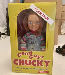 Spot Mezco Mds Genuine Ghost Doll, Childs Play Good Child Chucky Voice Activated Movable Doll Halloween Gift