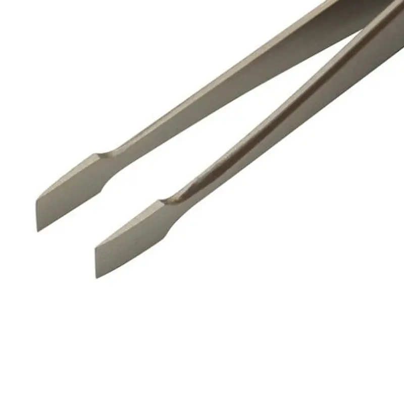 Stainless Steel Flat Wide Tweezers for Laboratory Clamping Stamp, Electronic Industry Tools, Industrial Tweezers, 120mm