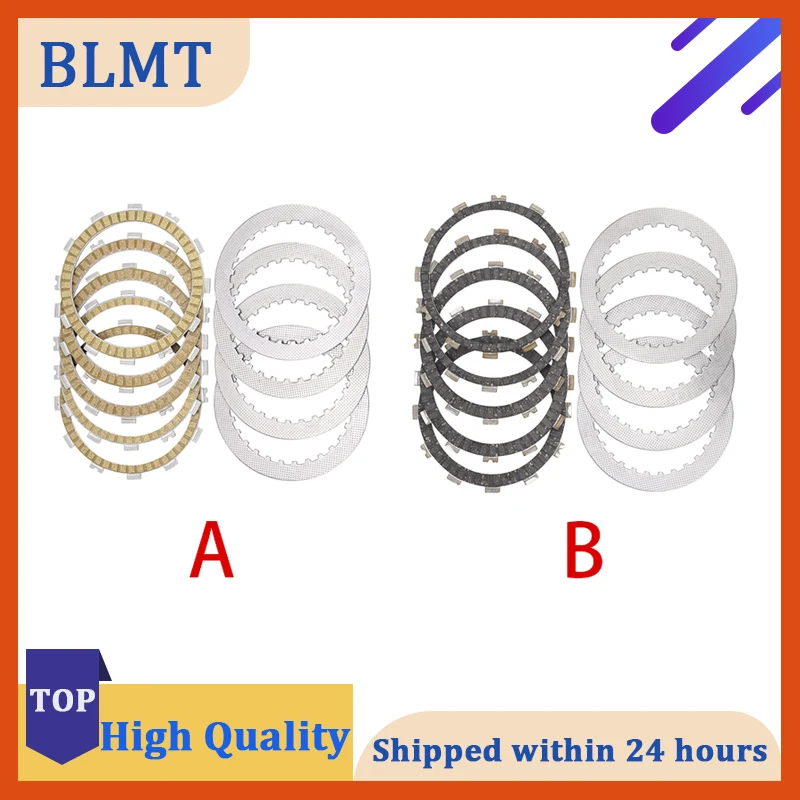Motorcycle Clutch Friction Plates & Steel Plate Kit For Kawasaki  EX250 Ninja 250R 13088-0038 13088-0039 13089-0021