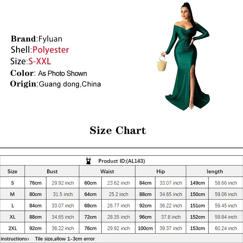 แฟชั่นผู้หญิงสไตล์ใหม่ชุดสีทึบปิดไหล่ลึก V คอหญิงความยาวชุดเซ็กซี่ด้านข้างแยกชุดราตรี