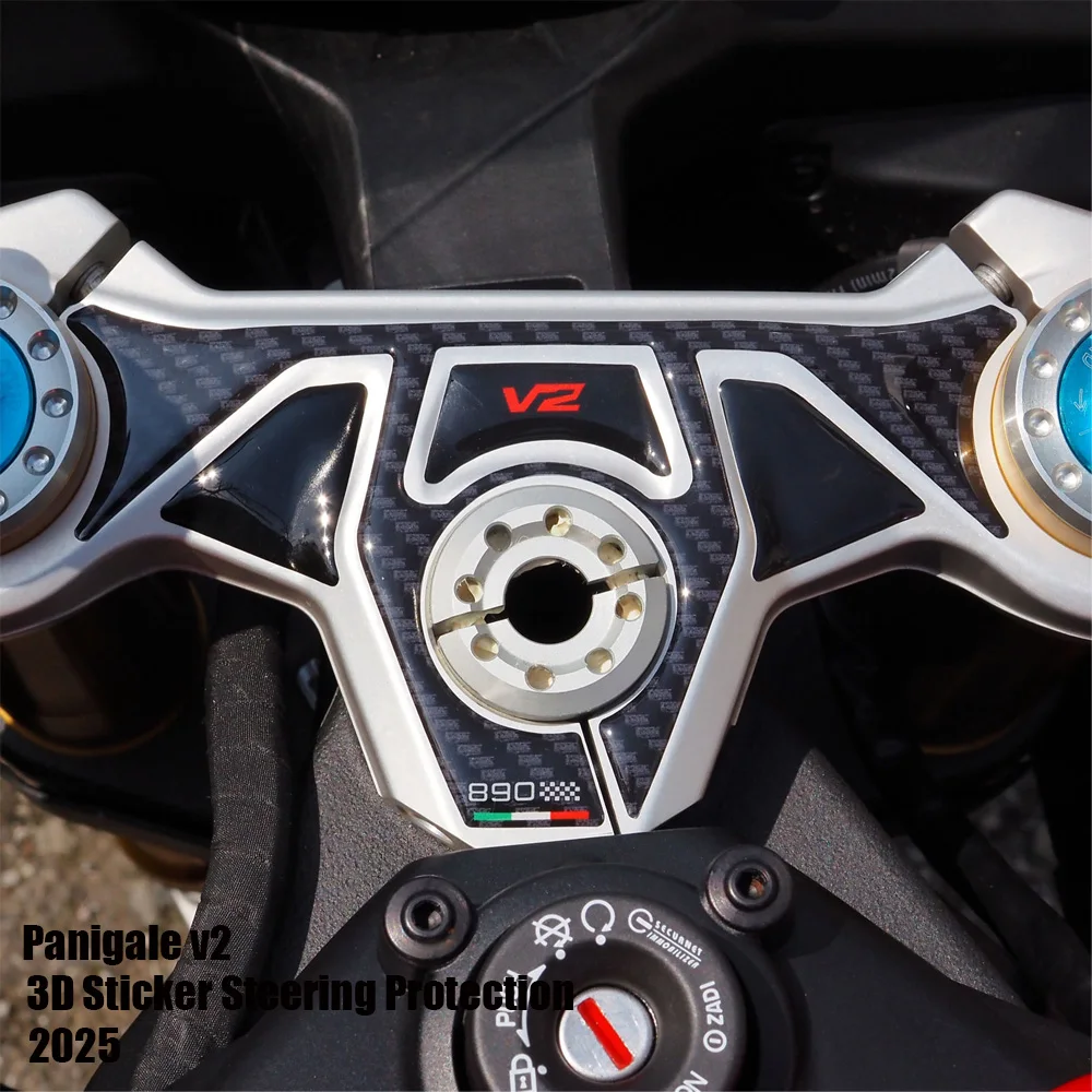 

3D наклейки для Panigale V2 2025, защита рулевой пластины, аксессуары для мотоциклов