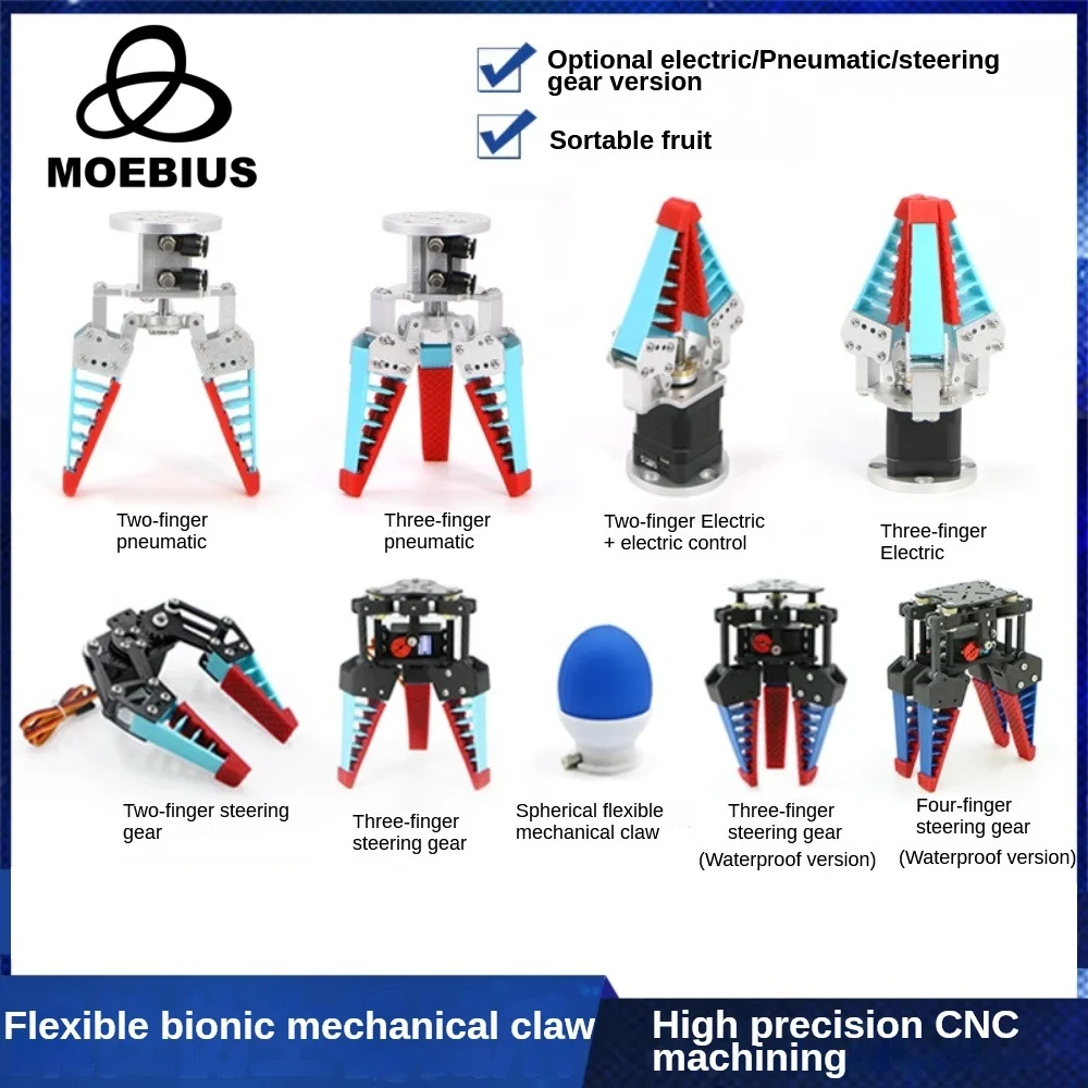 Najnowszy 2kg duże obciążenie elastyczny Robot pazur Bionic elastyczny mechaniczny palec sortowanie owoców chwytak Grab adaptacyjne pneumatyczne elektryczne