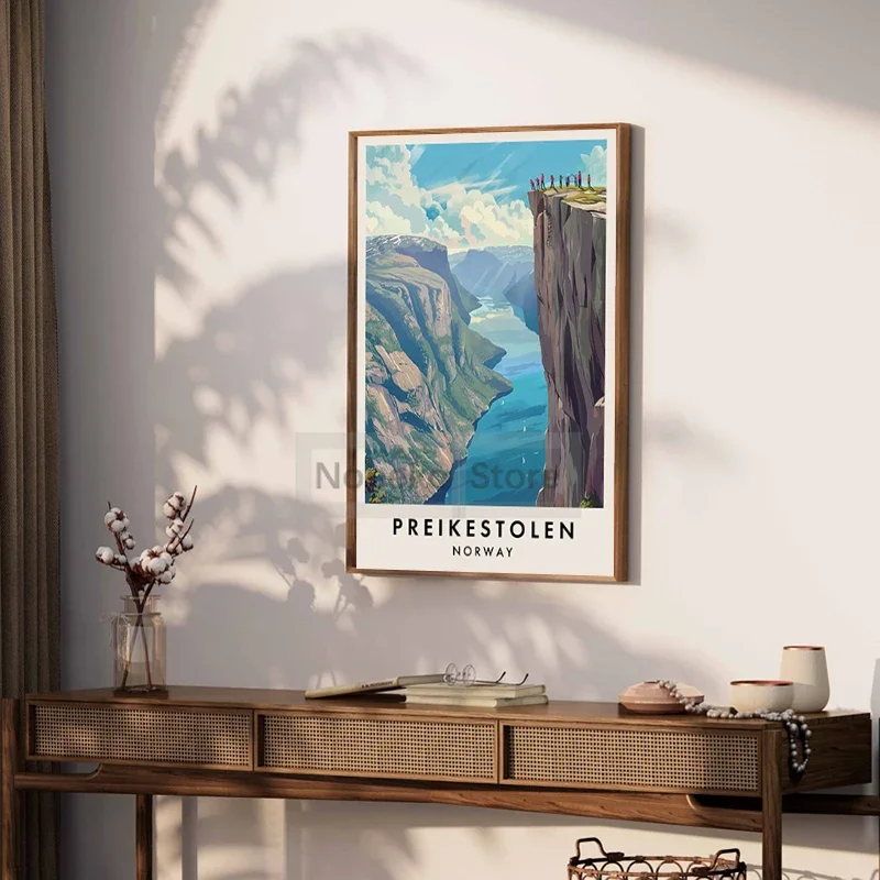 Minimalism Prints Canvas Painting Wall Art Pictures Home Living Room Decor Norway Modern Travel Posters Northern Europe Trave