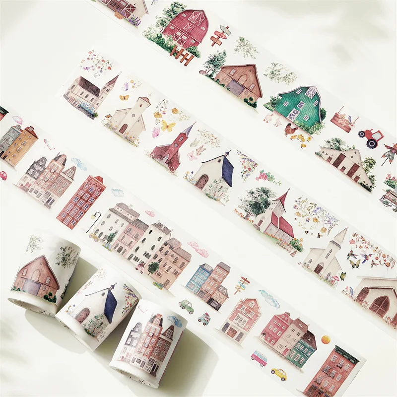 metro e meadow washi tape sticker grupo revistas de jardim vintage adesivos scrapbooking 6cm x 5m pecas por conjunto wt 01