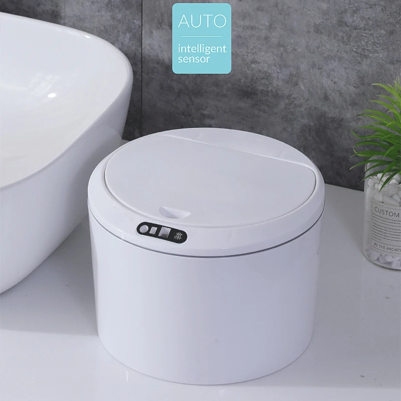 PD-6003 Настольный умный мусорный бак 3л Индукционный автоматический мусорный бак для автомобиля Бытовое ведро для хранения в гостиной
