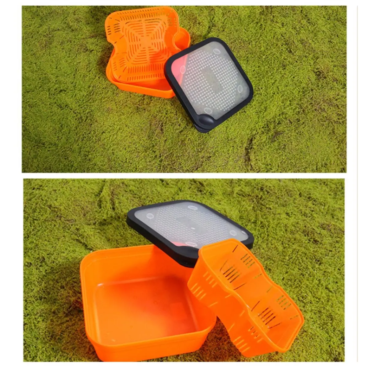 【COUNTDOWN DEAL】 2in1 Fishing Bait Box with Pellet Strainer and Inner Frame for Carp Fishing