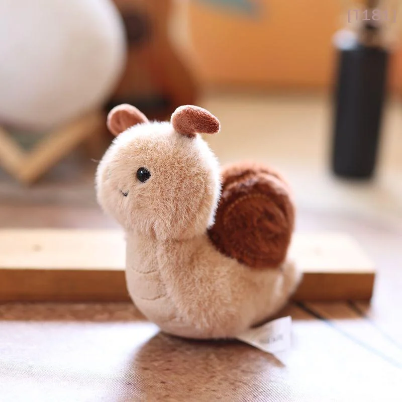 [E] 1 Piece Small Insect Plush Toy Doll Keychain Creative Stuffed Doll Bag Pendant Cute Snail Bee Keyring Birthday Gift