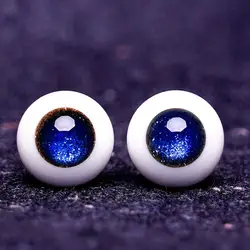 1pair 8mm 10mm 12mm 14mm Blue Black Glass Eyes Eyeball For BJD Doll DIY Doll Making Crafts Accessories Safety Animal Toy