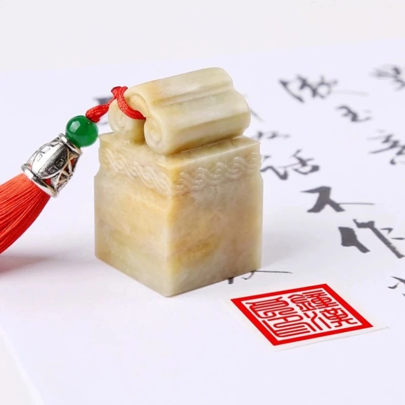 Natural Qingtian Stone Customized Name Stamps Chinese Style Personal Signature Seal Calligraphy Painting Collection Name Stamps