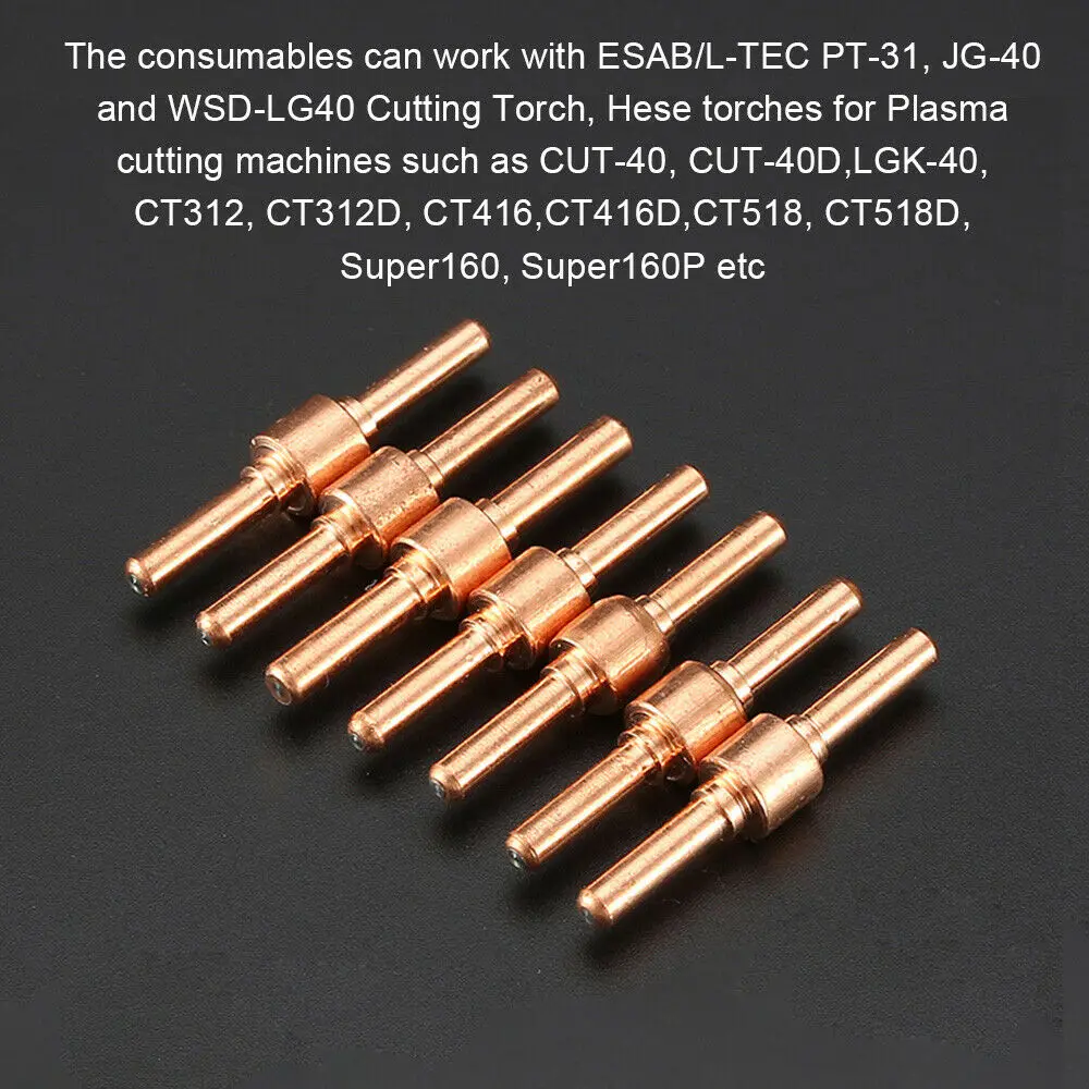 Plasma Cutter Accessory Pack Includes All Necessary Components 60 Pcs Nozzle Tips & Electrode Set for TORCH Compatibility