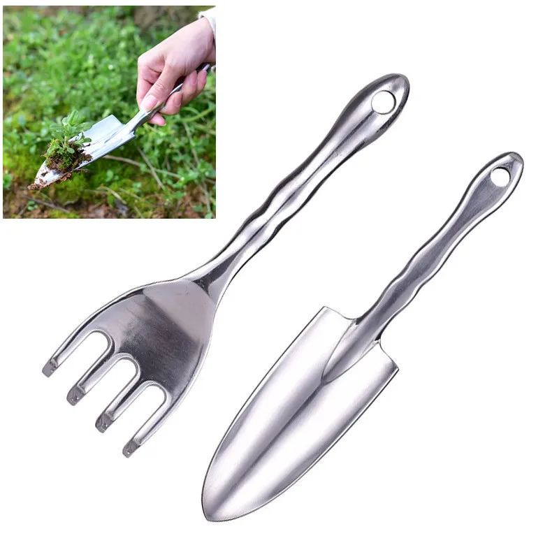 

Gardening Small Shovel Rake Potted Vegetable Planting Tool Weeding Small Rake Spade Dig Growing Garden Hand Tools Alloy