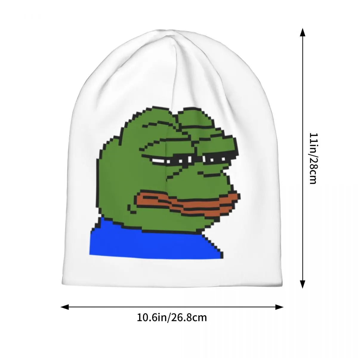Pepe The Frog Peepo Emote Skullies Beanies Hats Warm Autumn Winter Outdoor Cap Knitted Bonnet Caps for Unisex Adult