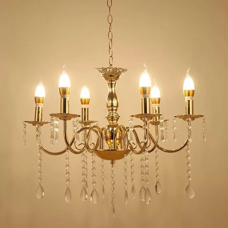 Electroplated French Gold Iron Art Pendant Lantern Wedding Ceremony Pavilion Props Festival Site Wedding Supplies