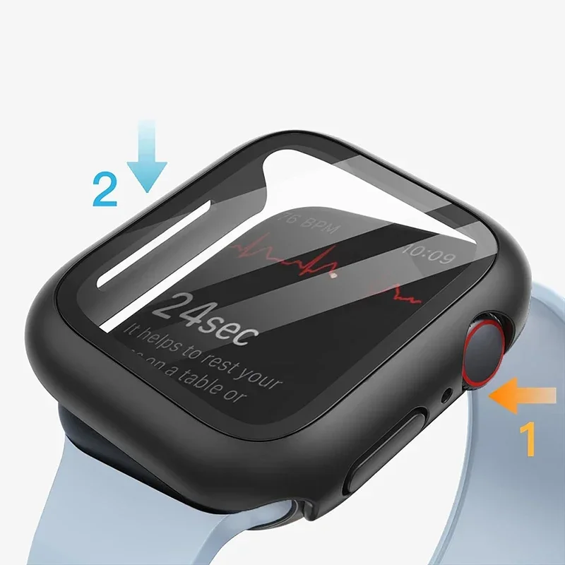 Vetro temperato + copertura per Apple Watch serie 10 42mm 46mm Custodia protettiva per schermo paraurti rigida opaca per PC iWatch 10 42/46 Accessori