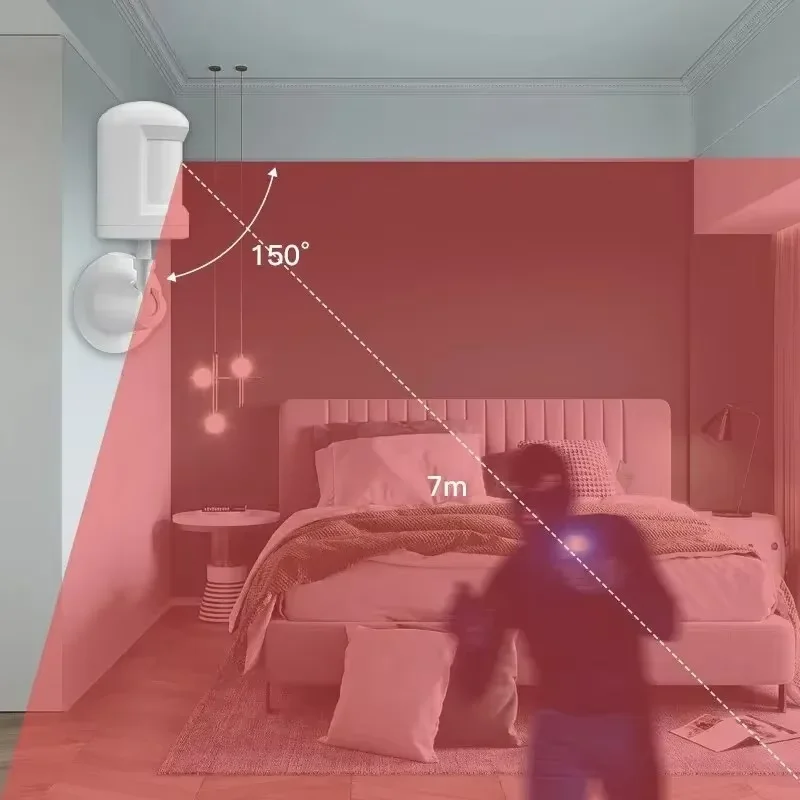 Tuya ZigBee 3.0 Sensor Gerak Manusia Pintar Sensor PIR Sinar Inframerah Sakelar Lampu Penerangan Nirkabel Sensor Deteksi Tubuh Manusia