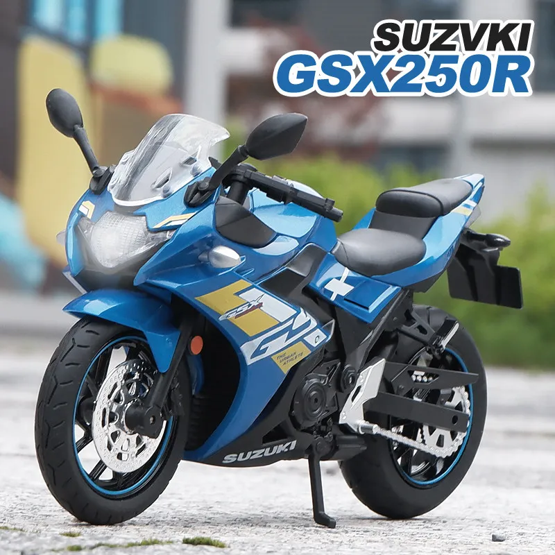 1:12 Suzuki GSX-250R Alloy Racing Motorcycle Model Diecast Street Sports Cross-Country Motorcycle Model Simulation Kids Toy Gift