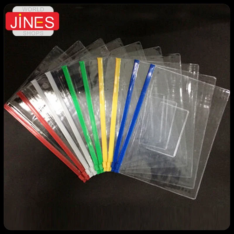 10 pcs File Bag Stationery Clear Plastic Bag Translucent Folder student kids stationery  A4/A5/A6 Size Document Bag File Folder