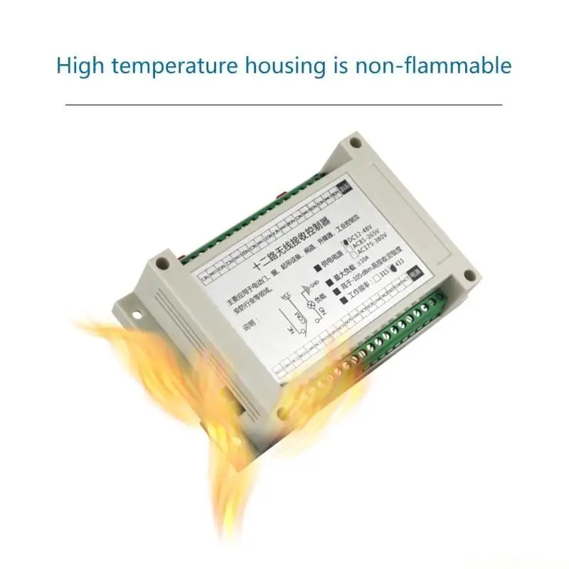 E56B DC12V-36V 12-Channel Remote Control Set 433MHz Transmitter with Receiver for Light Control Home Automation Appliance