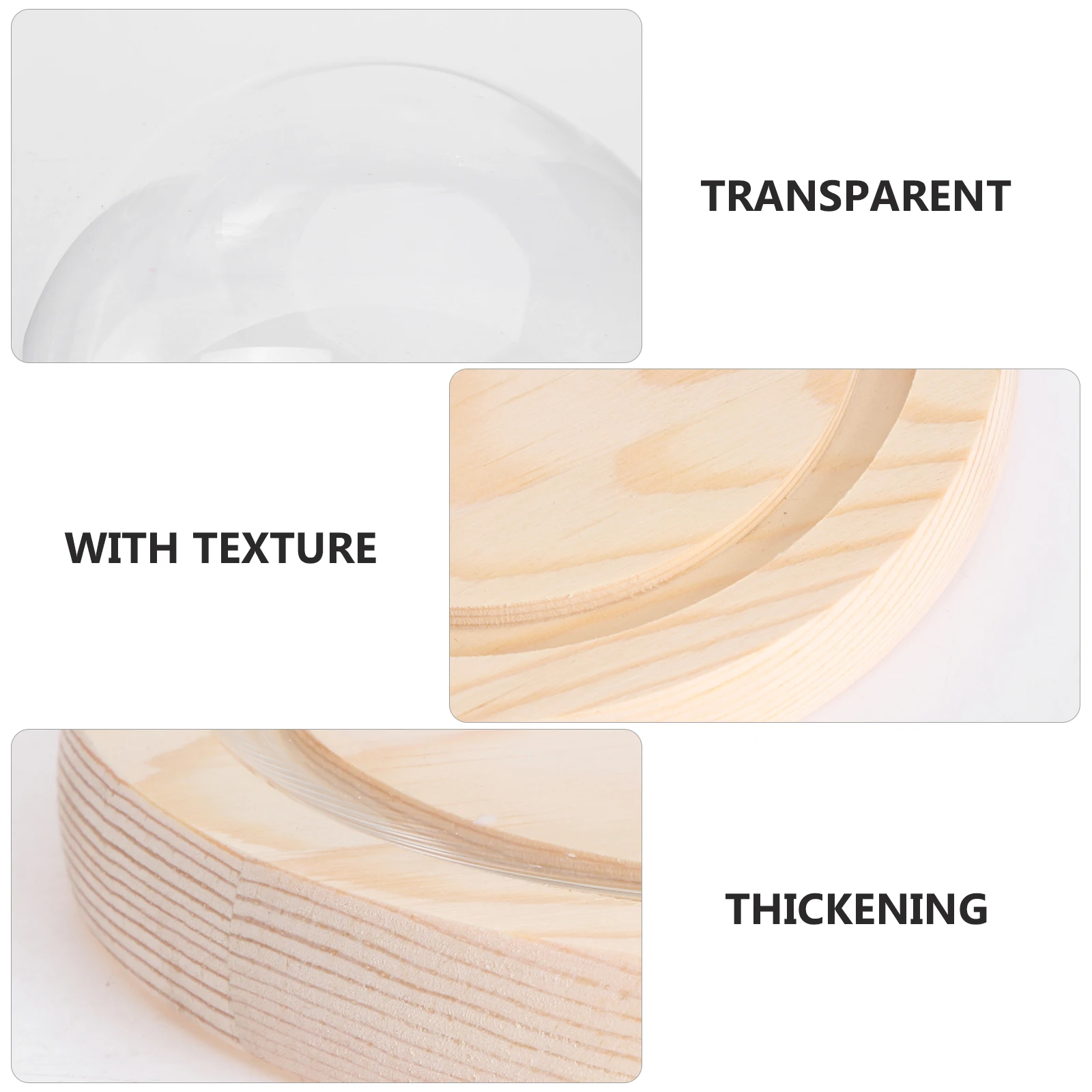 Glass Cover Display Box Model Container Dustproof Decorative Wooden Base Figurine Showcase Case for Figures Studio Props