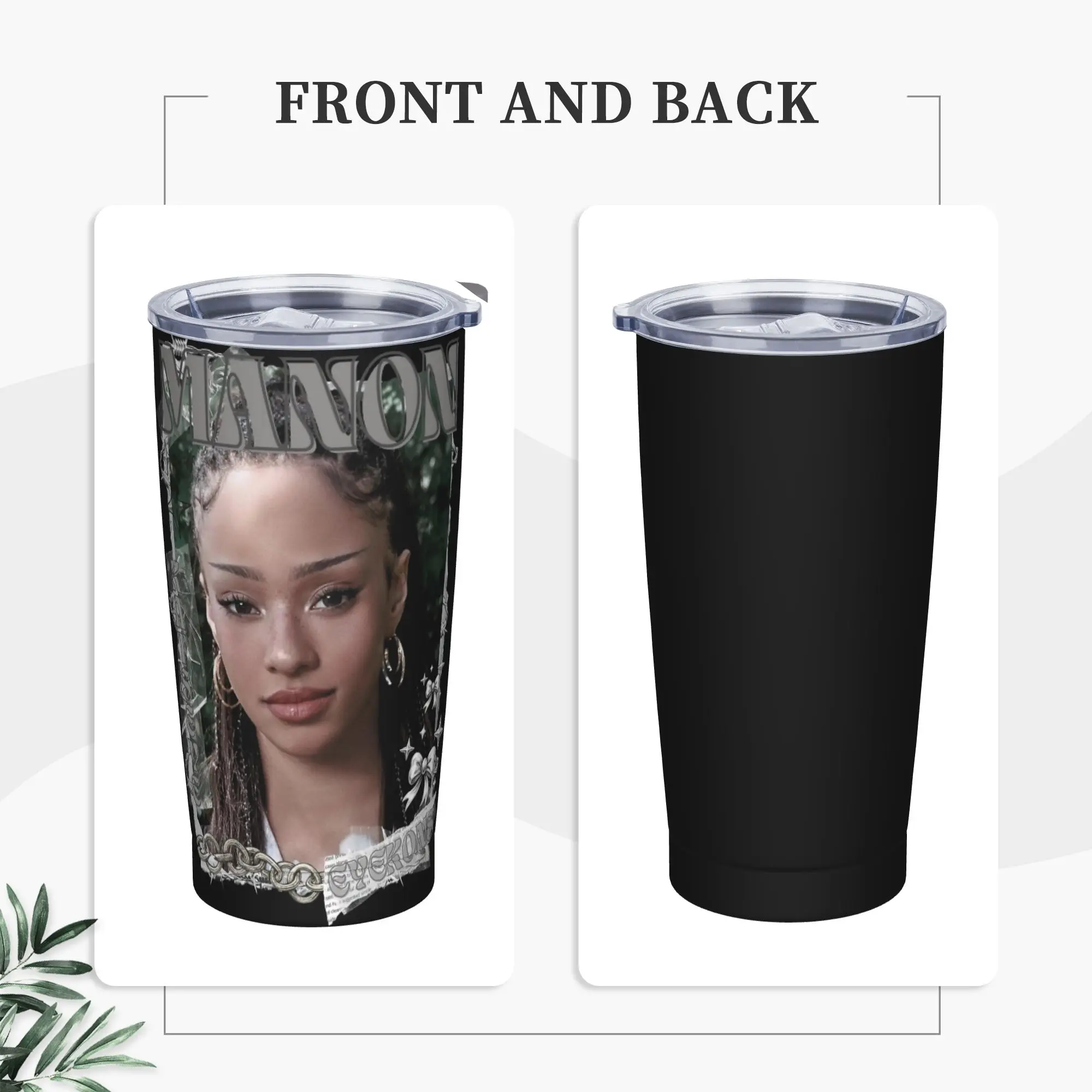 Stainless Steel Tumbler KATSEYE Manon Kpop Y2K Group Thermal Cups  Insulated Hot Drinks Mugs Cup Driving Water Bottle