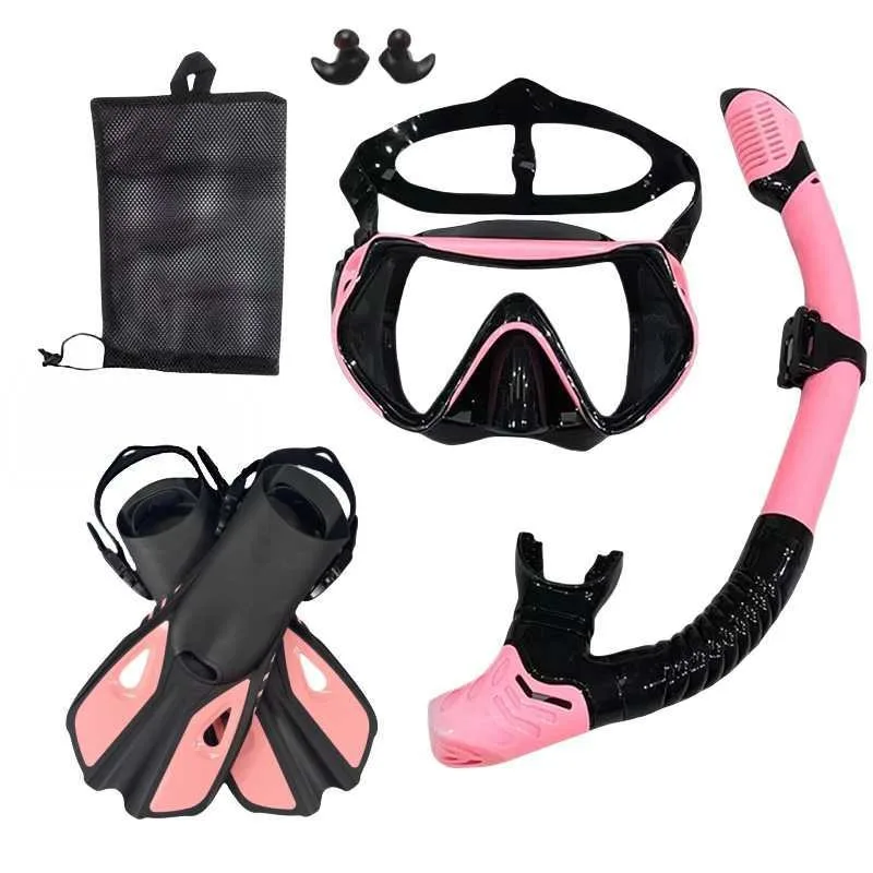 Outdoor Sports Diving Mask Snorkel Adjustment Fins Three-piece Set Diving Mask