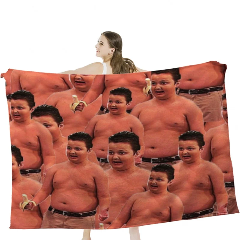 Gibby from iCarly Throw Blanket Soft Velvet Blanket Camping Bedding Blanket Cold Cinema or Travel