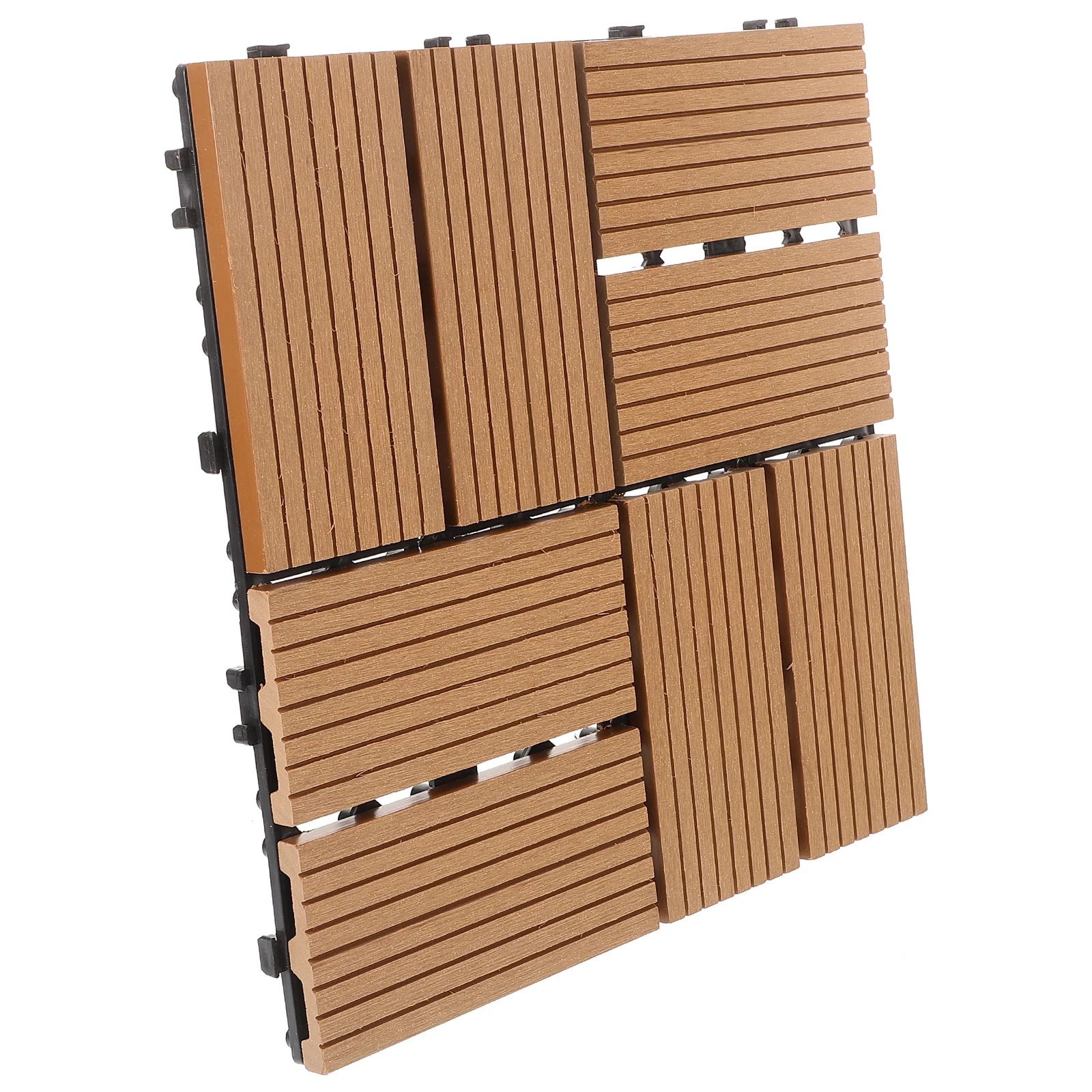 

11 Pieces Wood Plastic Flooring Tiles for Balcony Bathroom Garden Patio Deck Interlocking Outdoor DIY Terrace Eco Friendly