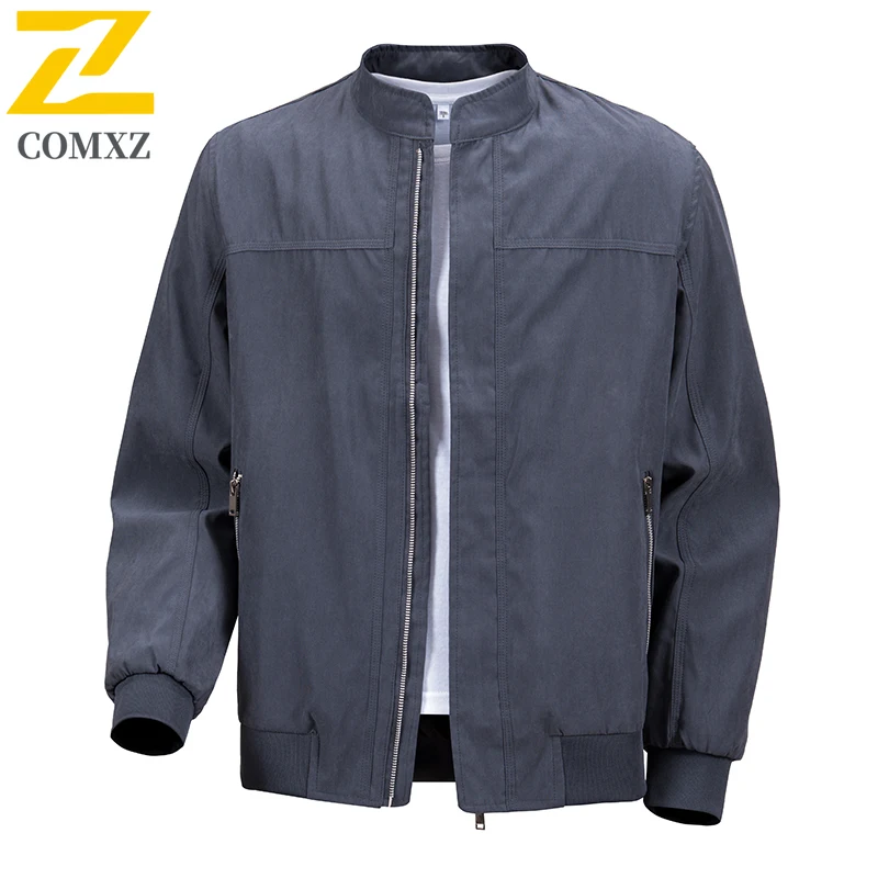 

2025 Autumn New Jacket Outdoor Sweat Absorbing Breathable Retro Workwear Jacket Fashionable Stand Up Collar Waterproof Coat 4XL