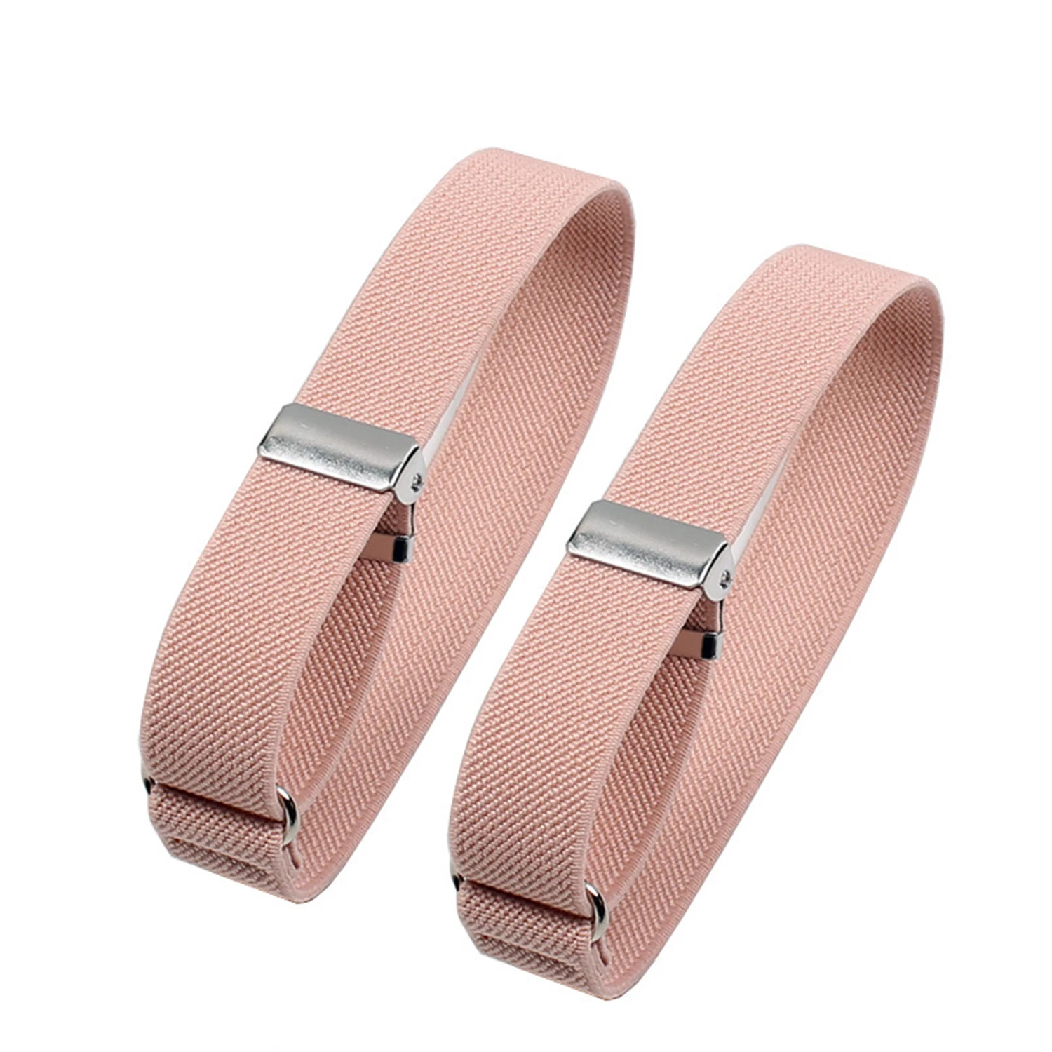 1 Pair Men\'s Wristband Shirt Sleeve Holders Metal Arm Bands Hold Ups Garter Shroud Ring Men Bracelet Elastic Hoop Armband