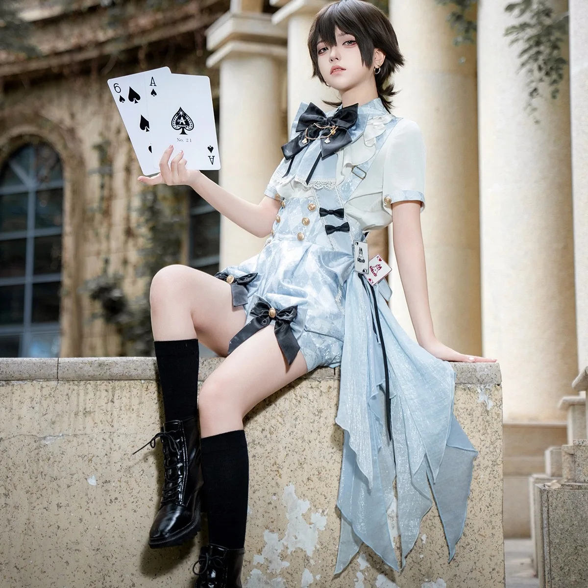 

Original Genuine Lolita Time Alice Little Idol Prince Dress Lolita Strap Pants Top Flower Strap Cos Girl Set
