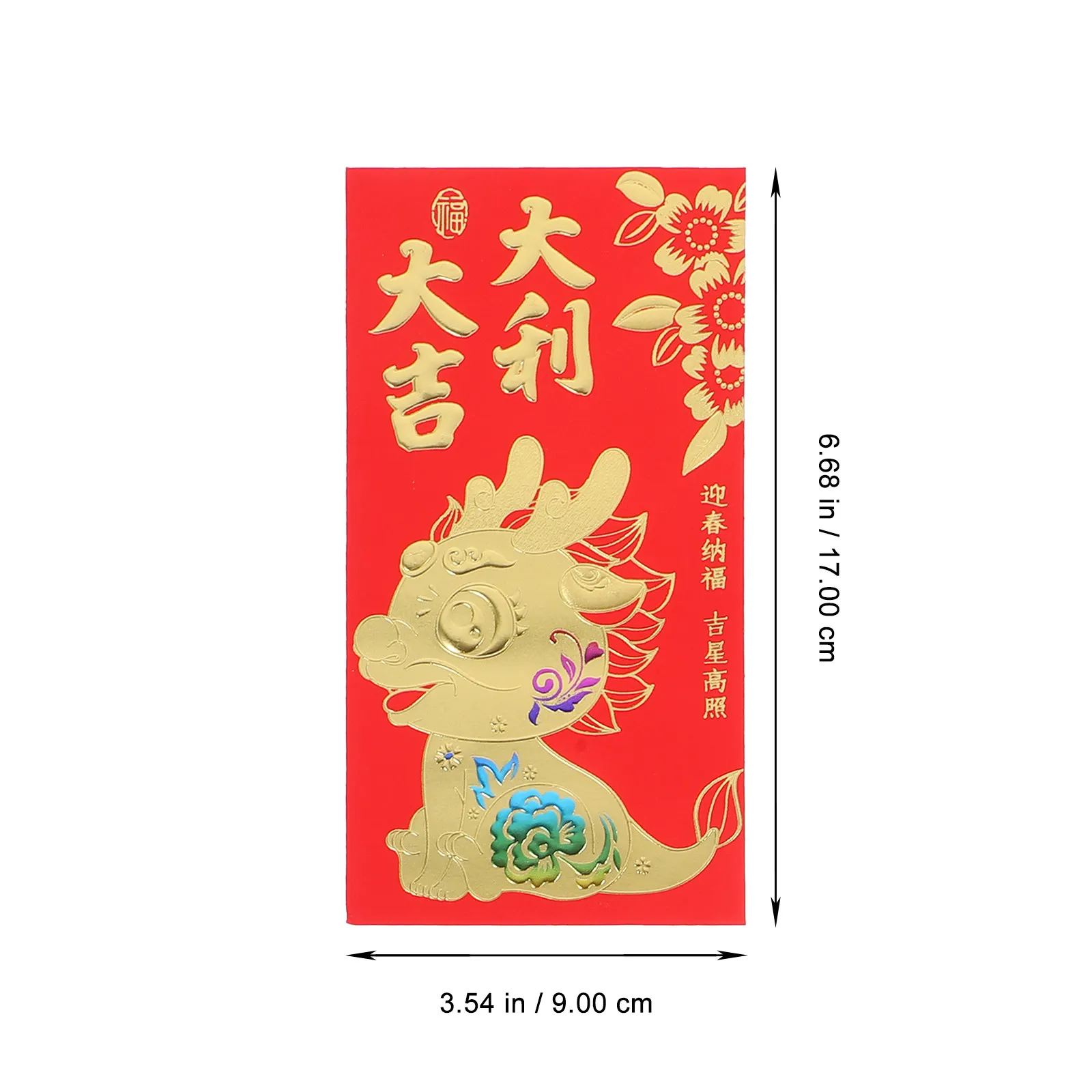 60Pcs Red Dragon Traditional Red Pockets Spring Festival Money Packets Creative New Year Decorative Lucky Money