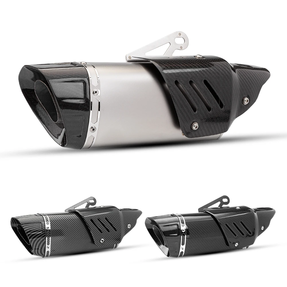 Universal slip on line 51MM motorcycle exhaust muffler escape For MT10 FZ10 MT09 MT07 R3 ZX4R ZX6R Z400 CBR500R