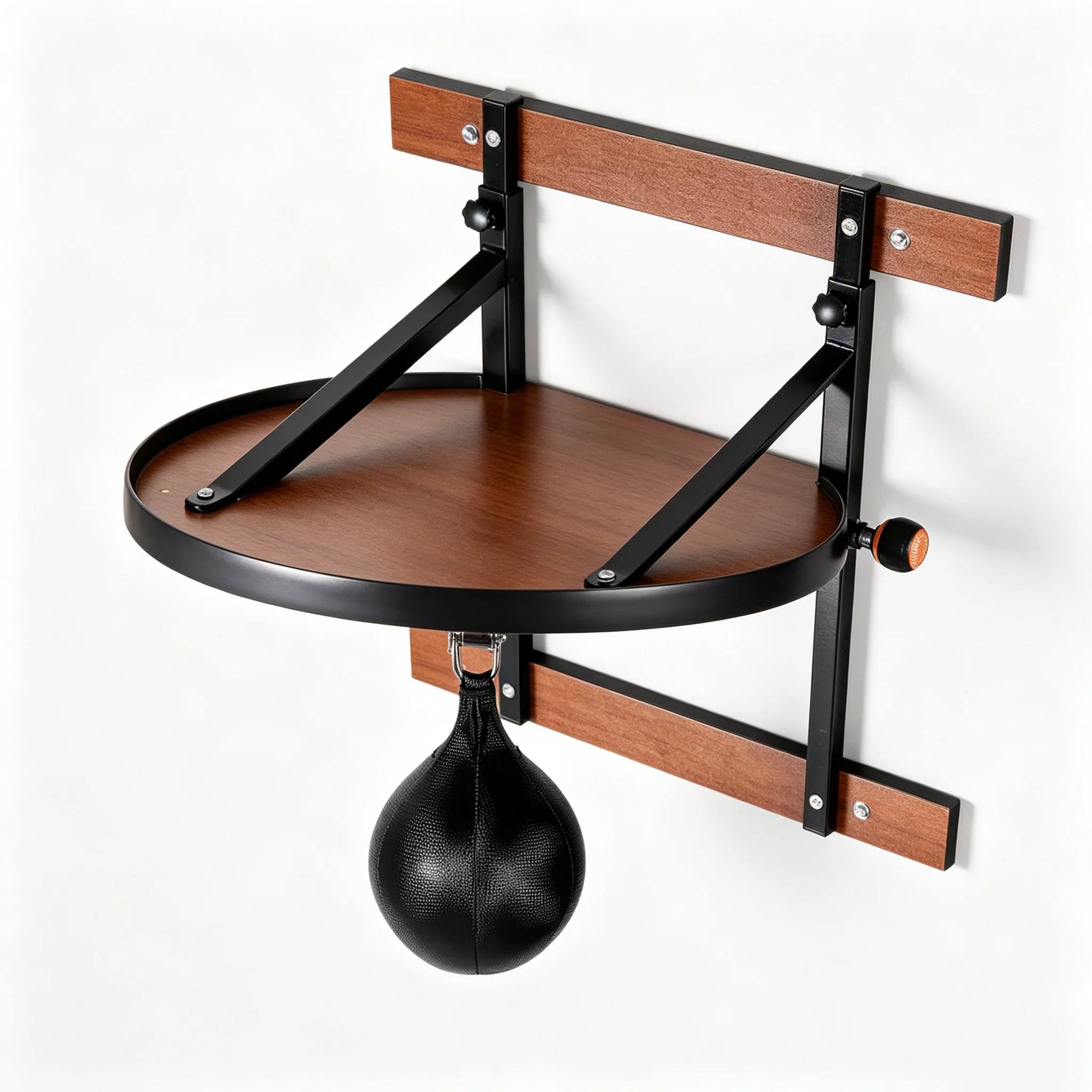 Professional Adjustable Height Hanging Speed Ball Pear Shape Boxing Sandbag Punching Training Equipment Wood