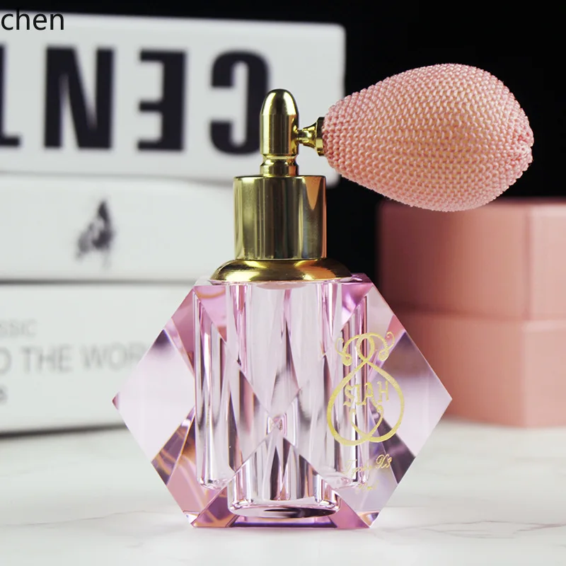 HXL Pink Spray 20ML Large Capacity Crystal Perfume Bottle Airbag Perfume Refill Bottle