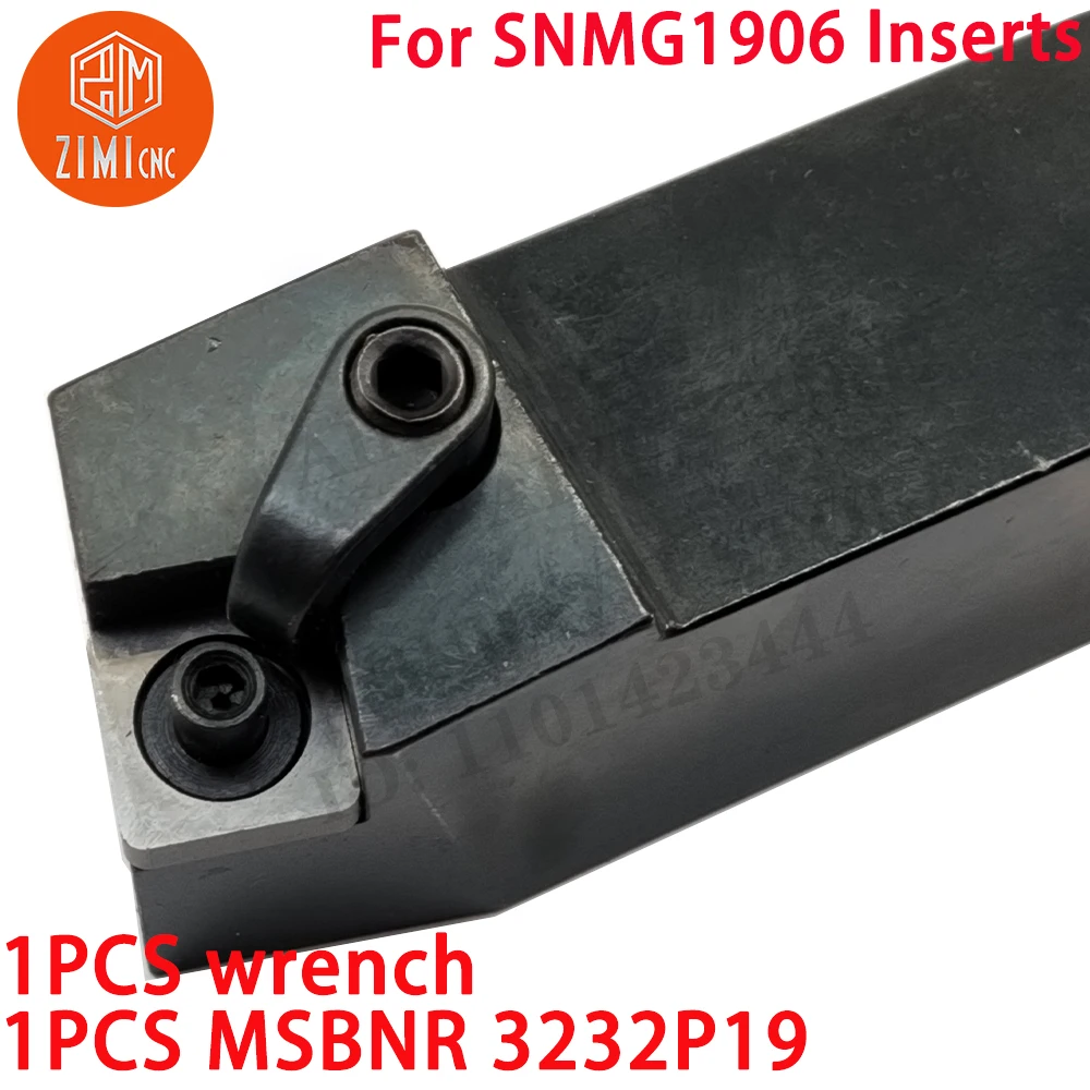 MSBNR 3232P19 pemegang pisau Braket Bubut CNC Pemegang Alat Eksternal Untuk sisipan SNMG1906 alat pemotong mesin bubut logam Sisipan Karbida