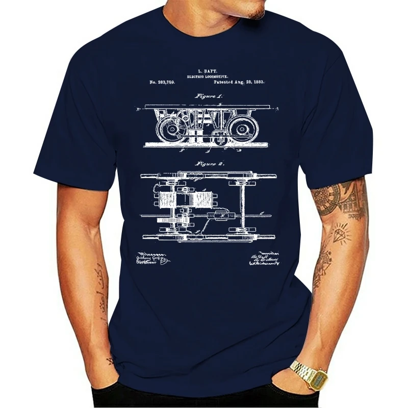 Electric Locomotive T-Shirt Train T-shirt Railroad Conductor Engineer Train Gift2018 Fashion Brand Men's Tops StreetWear T-shirt